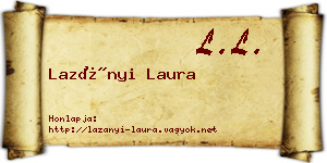 Lazányi Laura névjegykártya
